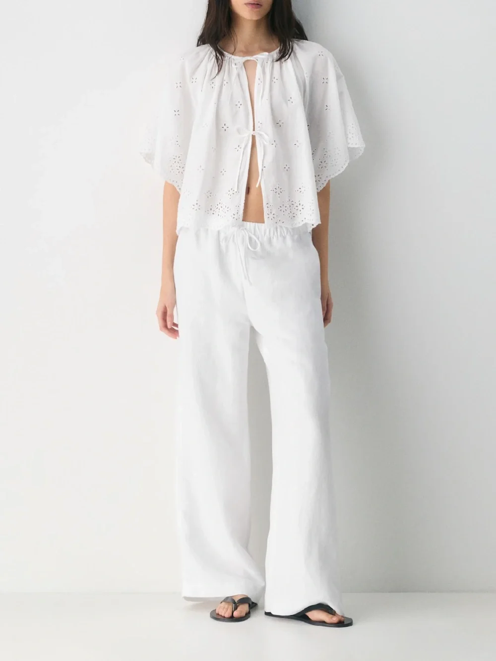 Aritzia The Lodge Pant White Cruise Linen XL